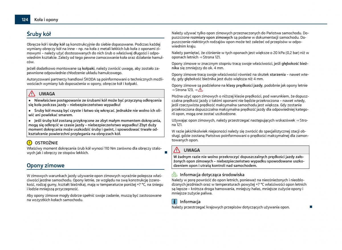 Skoda Citigo instrukcja obslugi / page 125