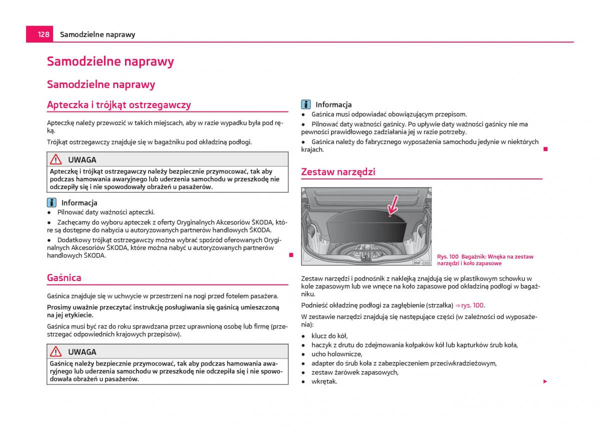 Skoda Citigo instrukcja obslugi / page 129