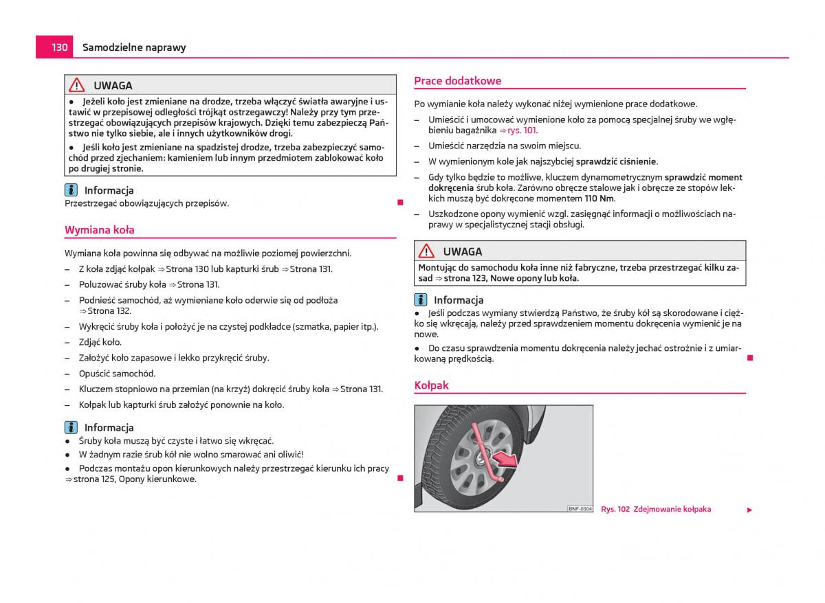 Skoda Citigo instrukcja obslugi / page 131