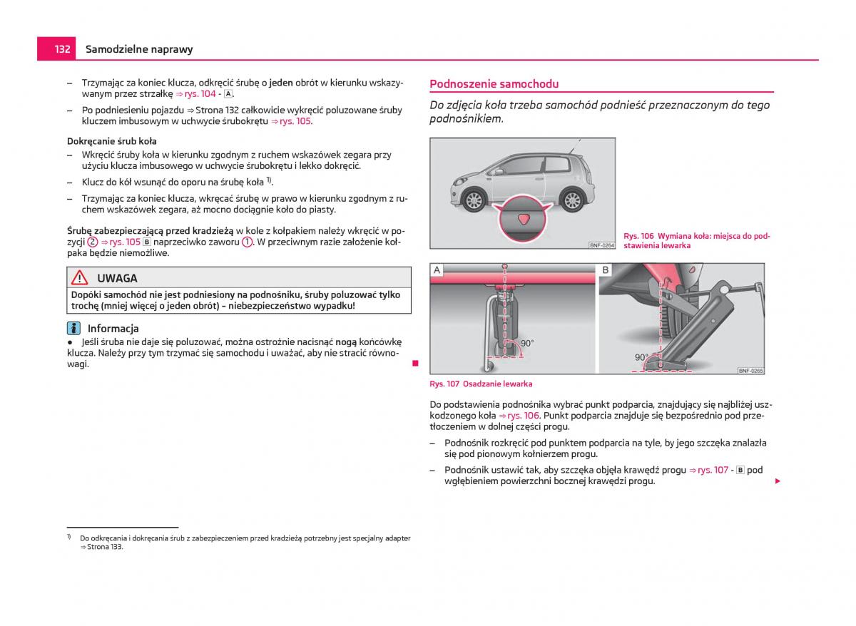 Skoda Citigo instrukcja obslugi / page 133