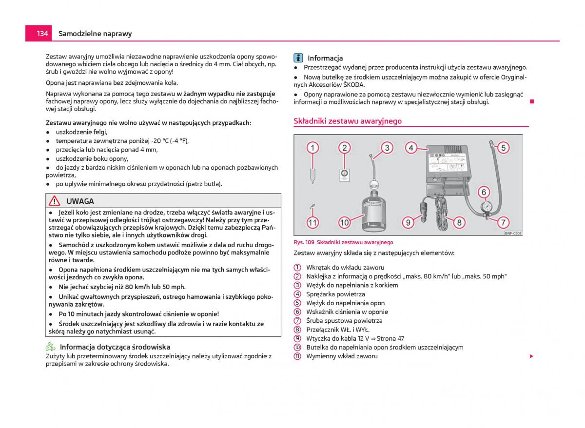 Skoda Citigo instrukcja obslugi / page 135