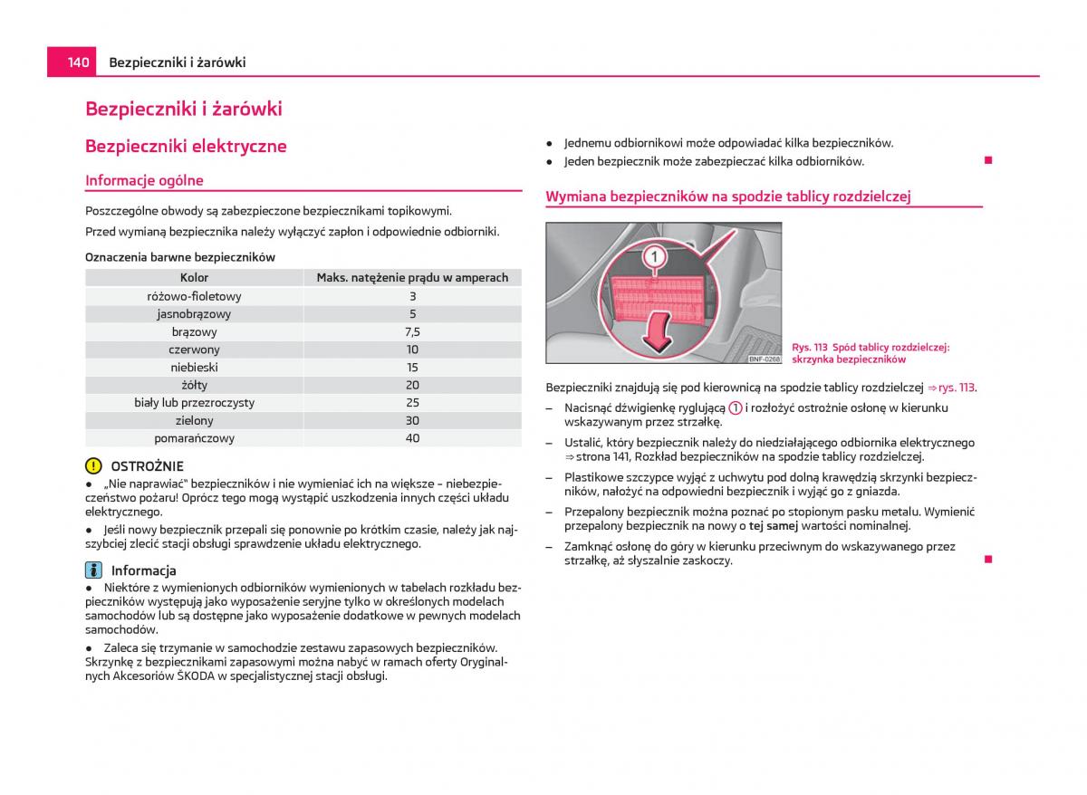 Skoda Citigo instrukcja obslugi / page 141