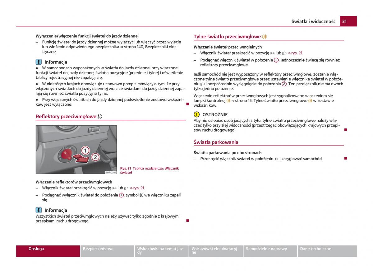 Skoda Citigo instrukcja obslugi / page 32