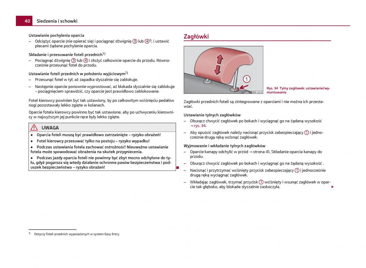 Skoda Citigo instrukcja obslugi / page 41