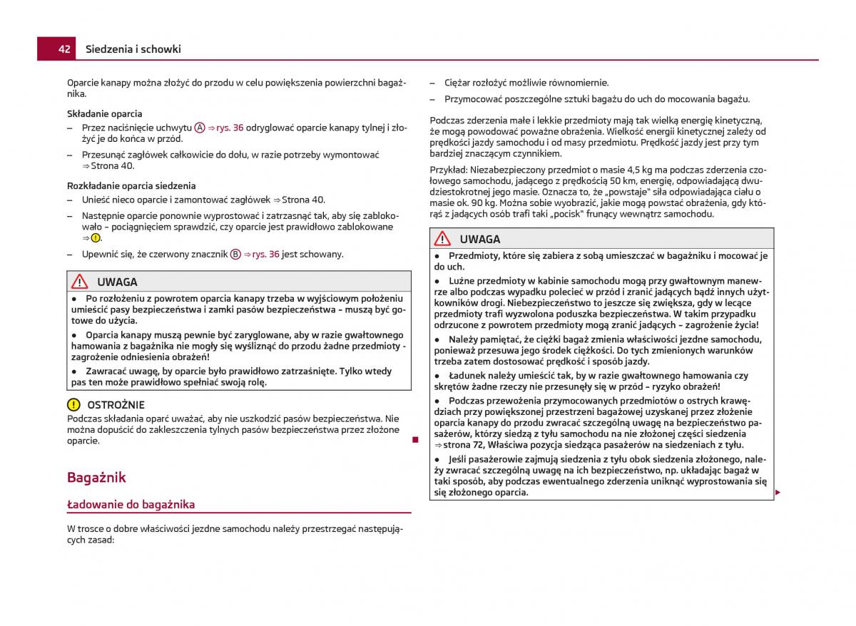 Skoda Citigo instrukcja obslugi / page 43