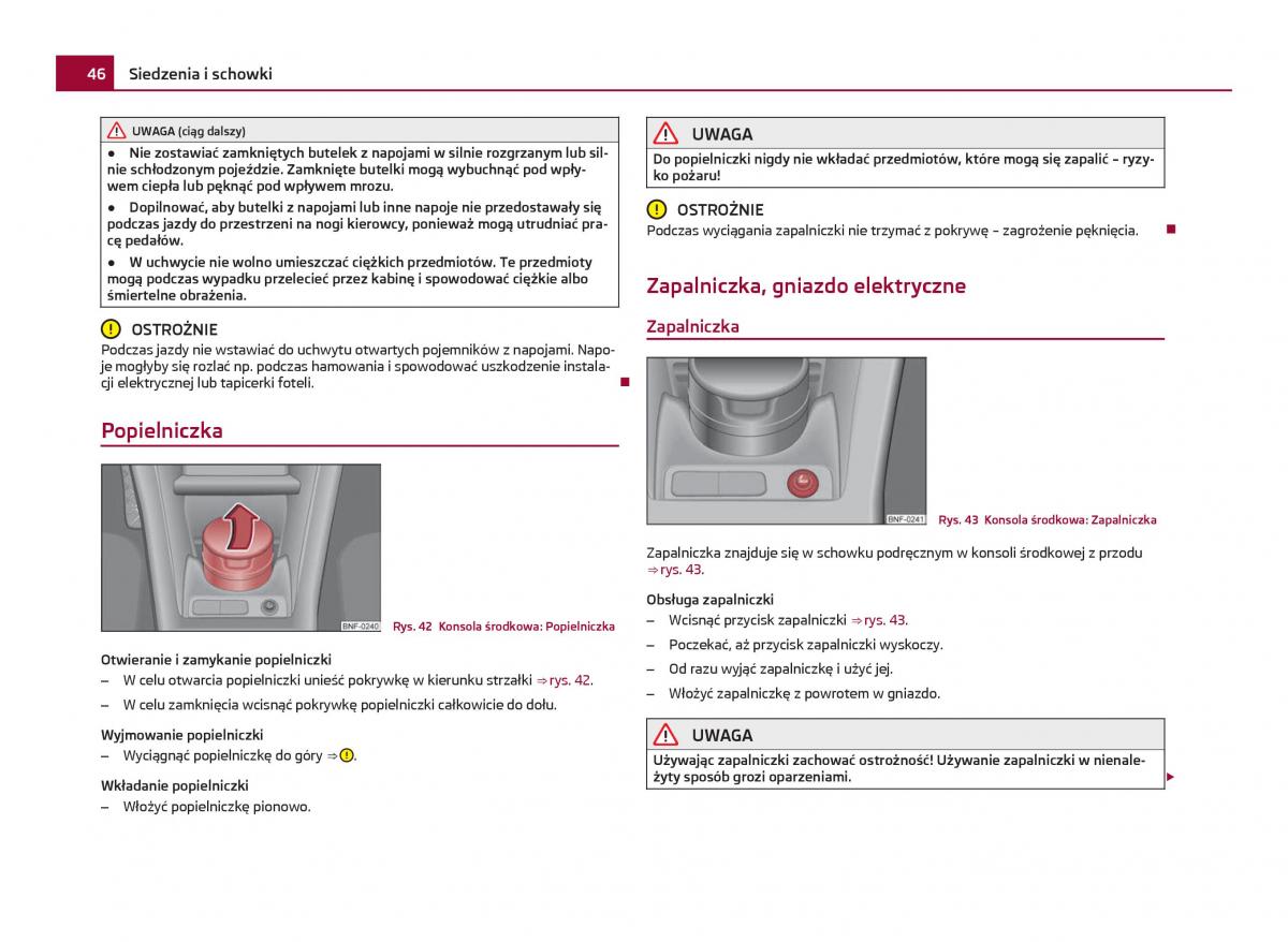 Skoda Citigo instrukcja obslugi / page 47