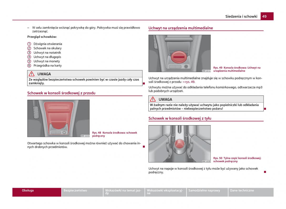 Skoda Citigo instrukcja obslugi / page 50