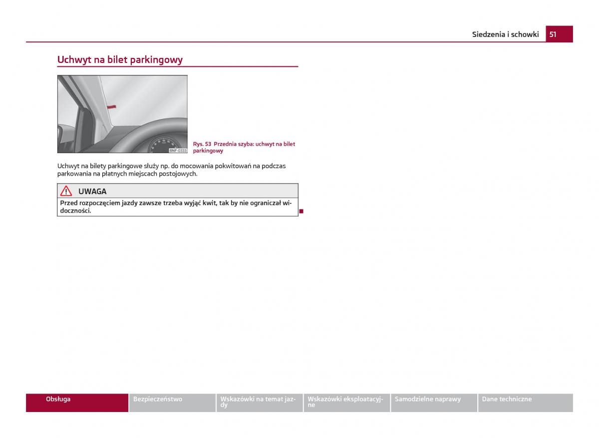 Skoda Citigo instrukcja obslugi / page 52