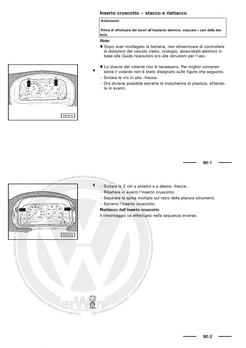 VW Polo servizio assistenza informazione tecnica / page 55