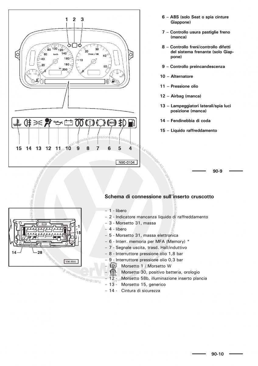 VW Polo servizio assistenza informazione tecnica / page 59