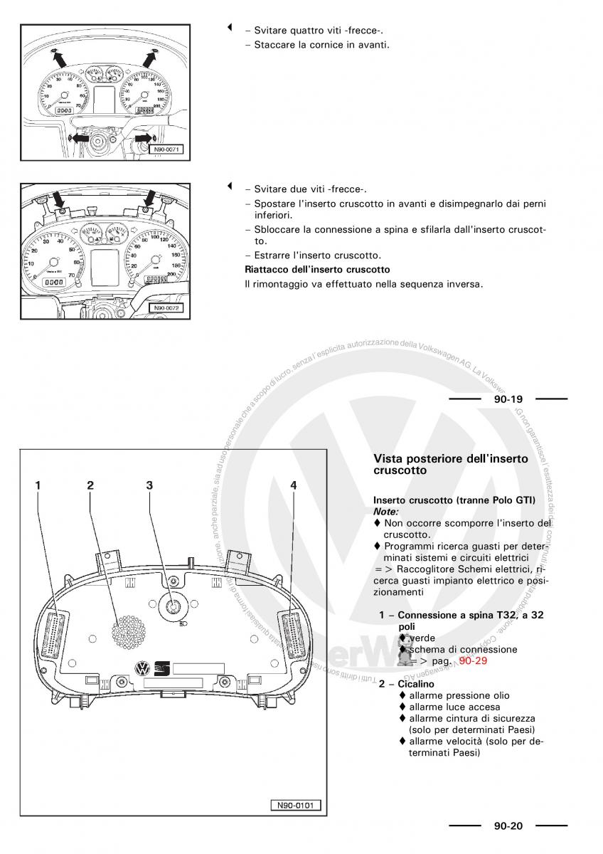 VW Polo servizio assistenza informazione tecnica / page 64