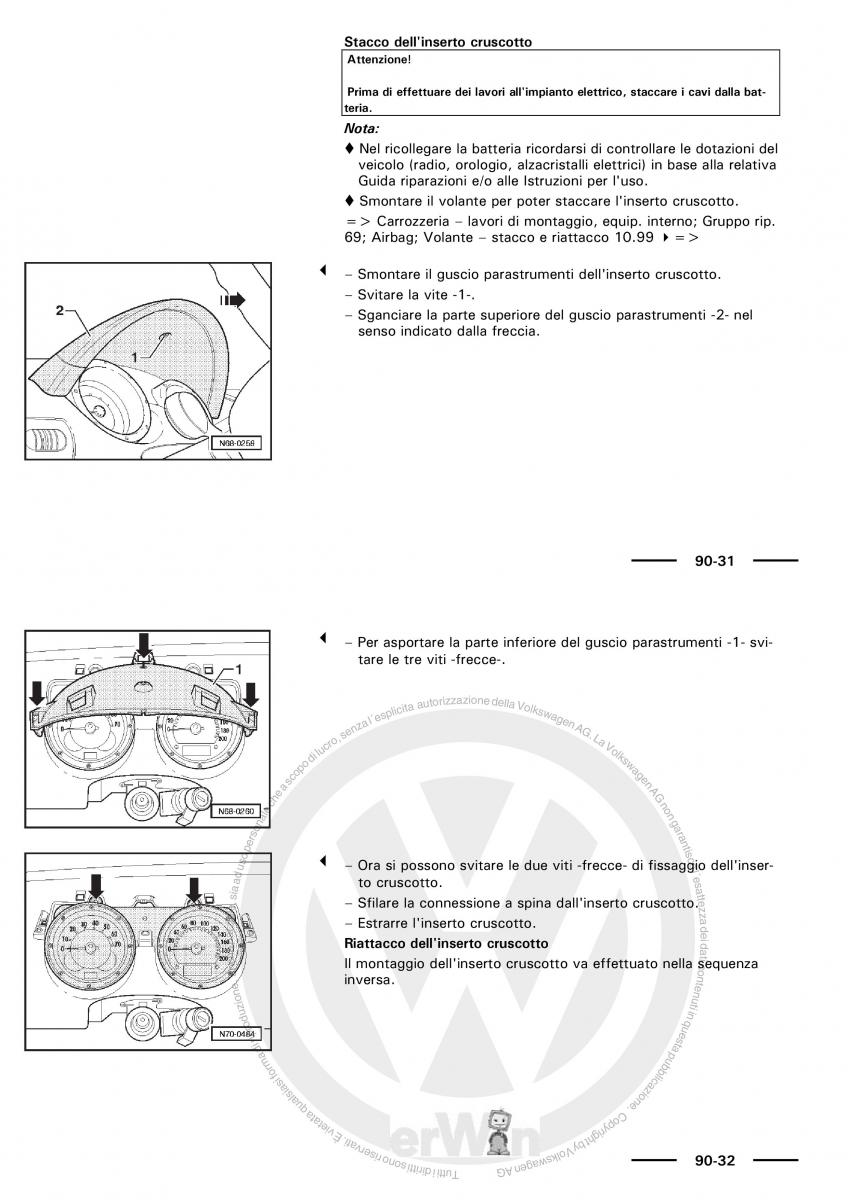 VW Polo servizio assistenza informazione tecnica / page 70