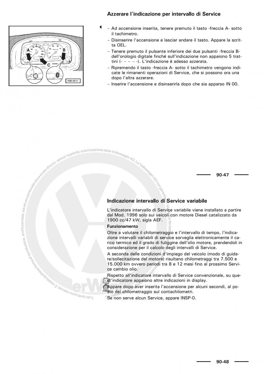 VW Polo servizio assistenza informazione tecnica / page 78