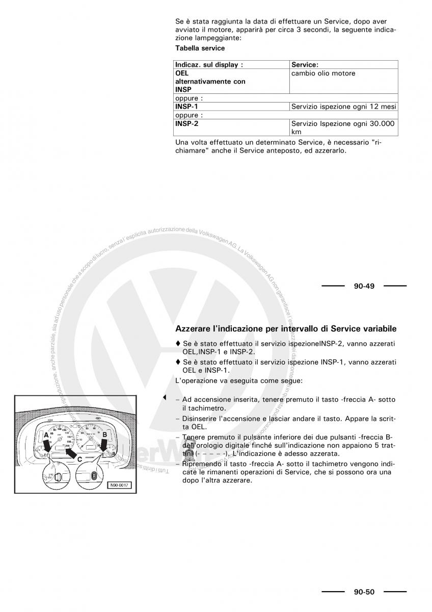 VW Polo servizio assistenza informazione tecnica / page 79