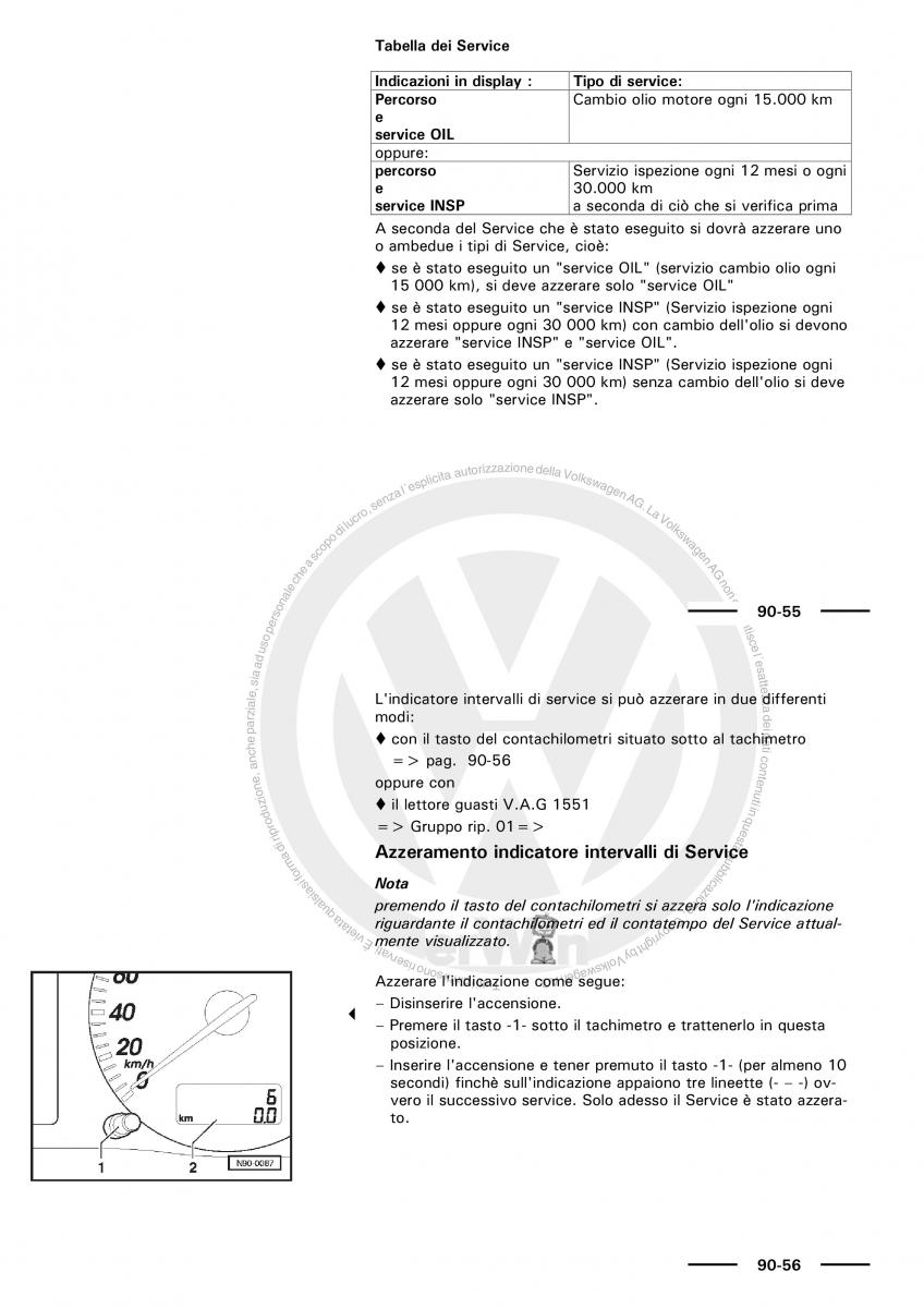 VW Polo servizio assistenza informazione tecnica / page 82