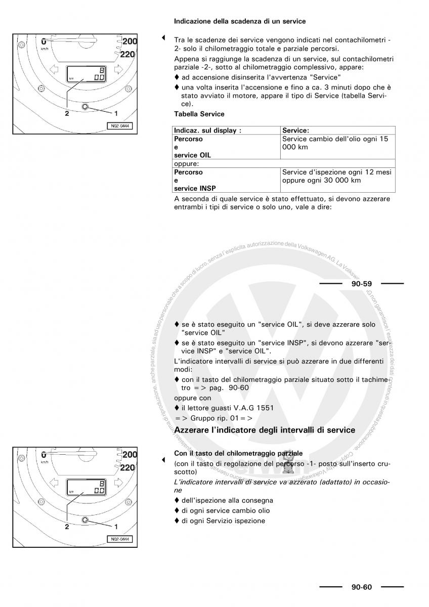 VW Polo servizio assistenza informazione tecnica / page 84