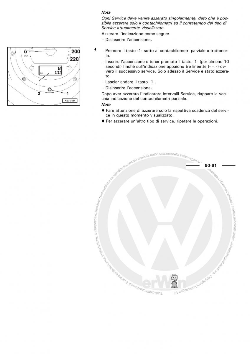 VW Polo servizio assistenza informazione tecnica / page 85