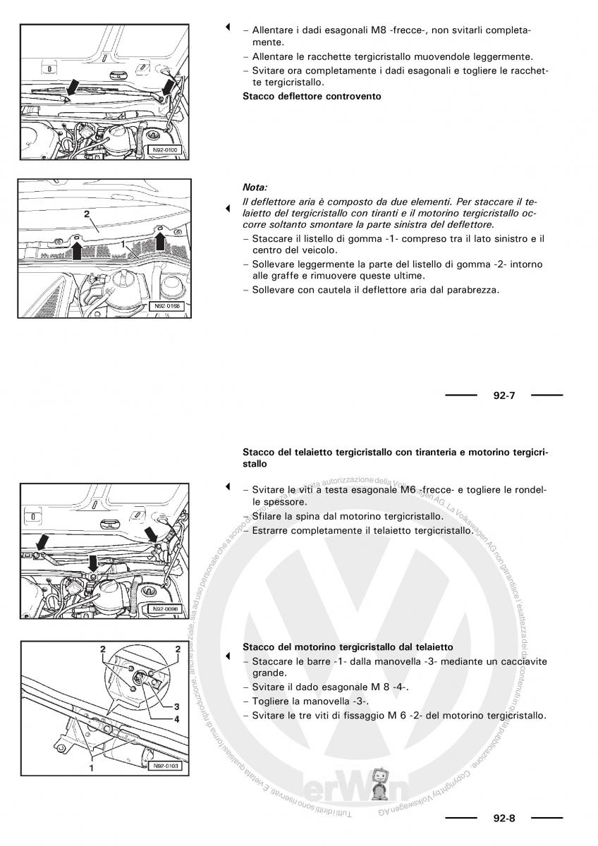 VW Polo servizio assistenza informazione tecnica / page 89