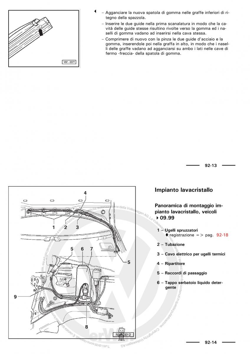 VW Polo servizio assistenza informazione tecnica / page 92