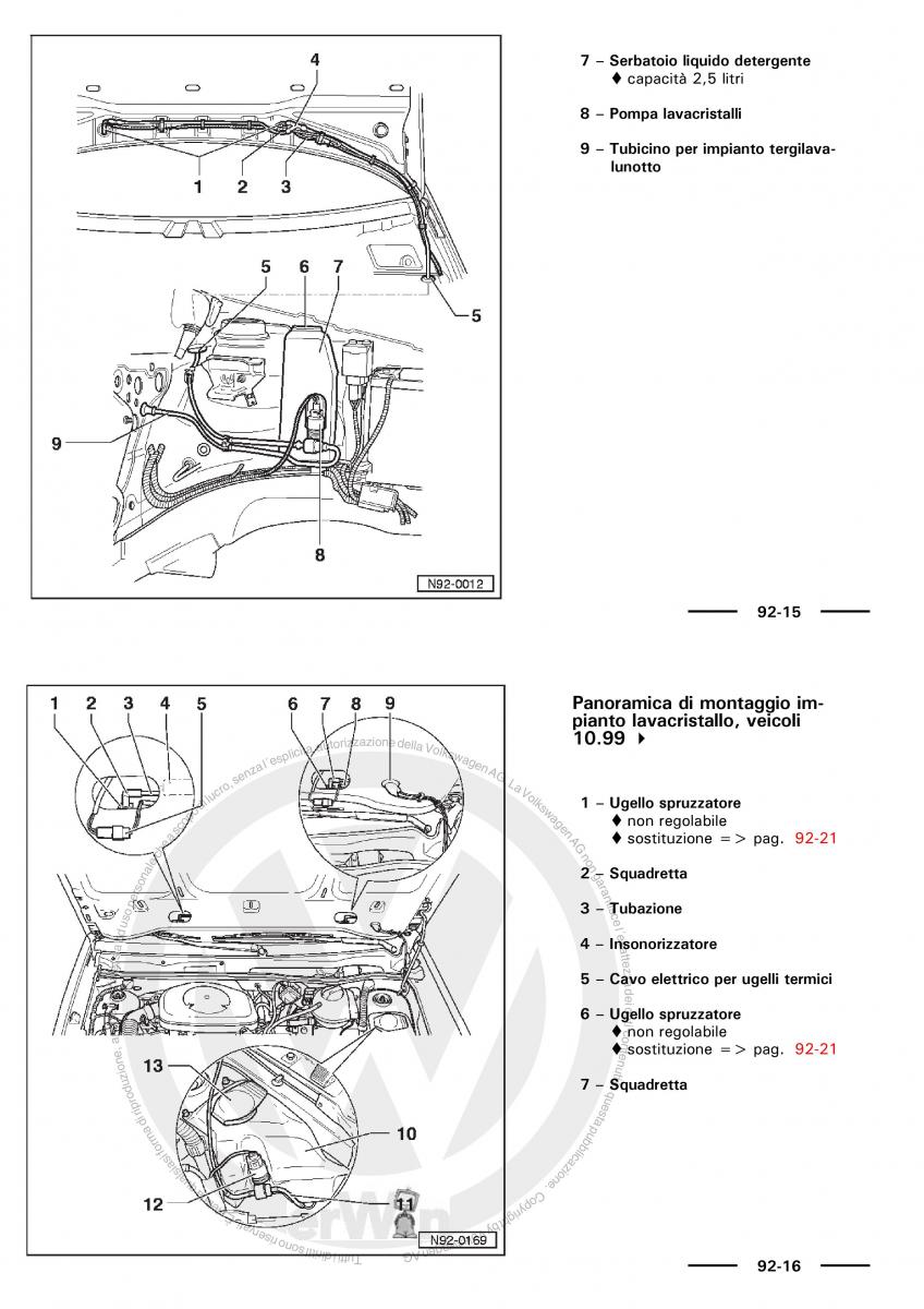 VW Polo servizio assistenza informazione tecnica / page 93