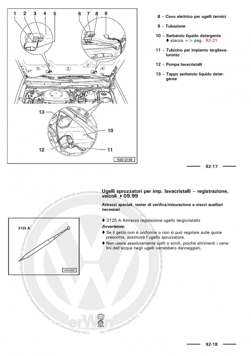 VW Polo servizio assistenza informazione tecnica / page 94