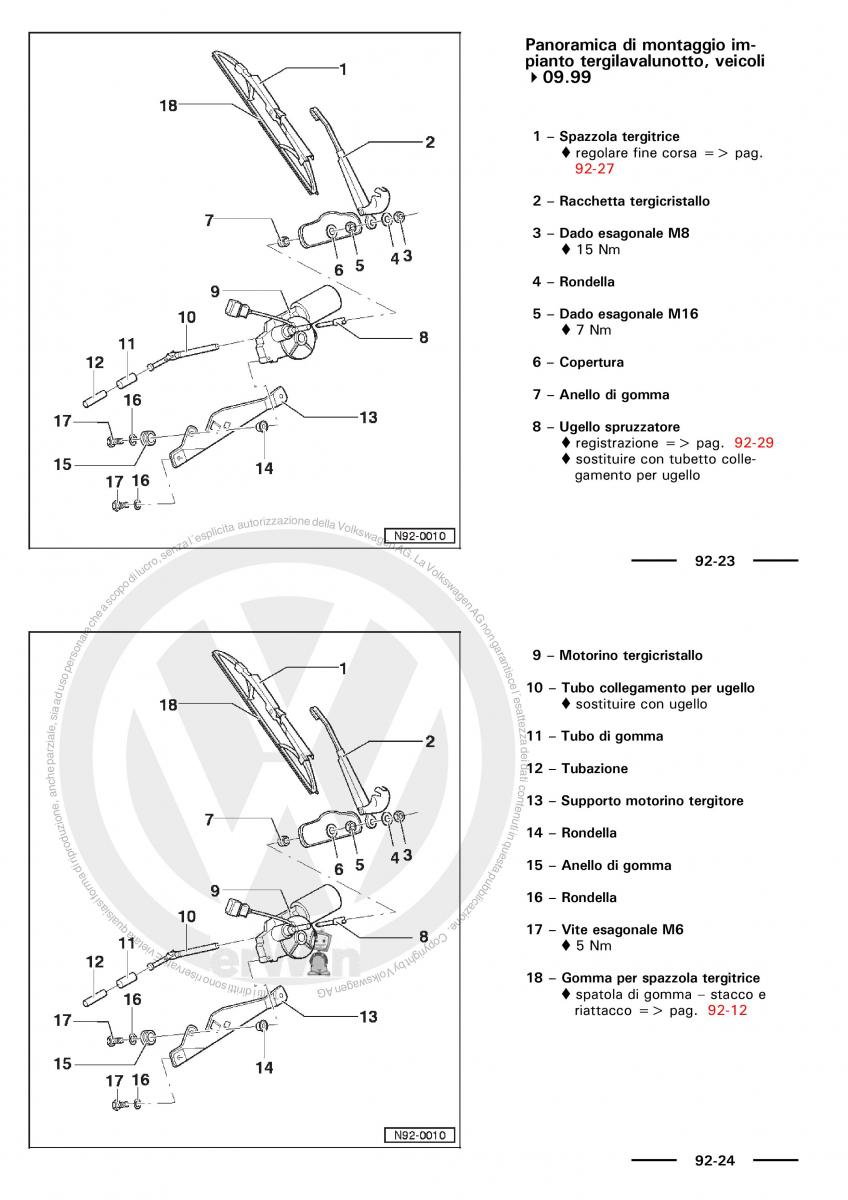 VW Polo servizio assistenza informazione tecnica / page 97