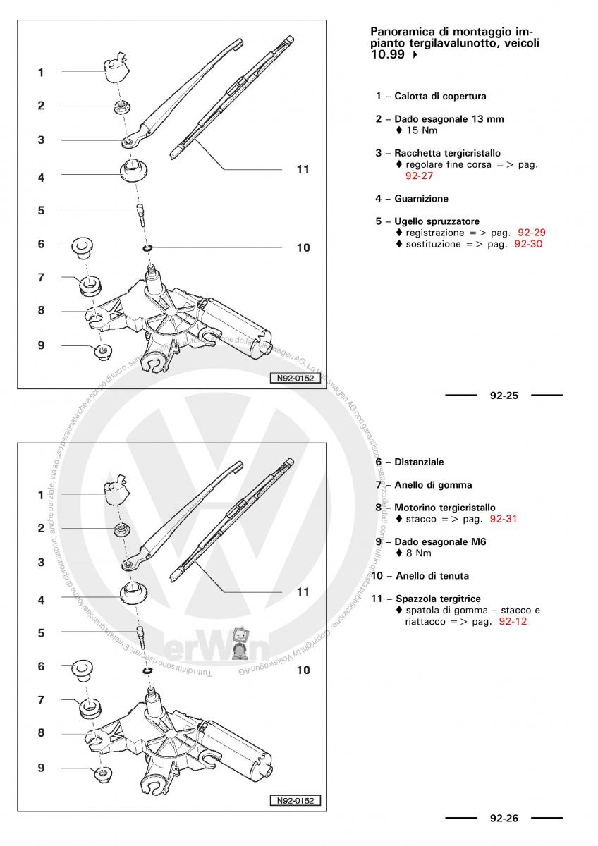 VW Polo servizio assistenza informazione tecnica / page 98