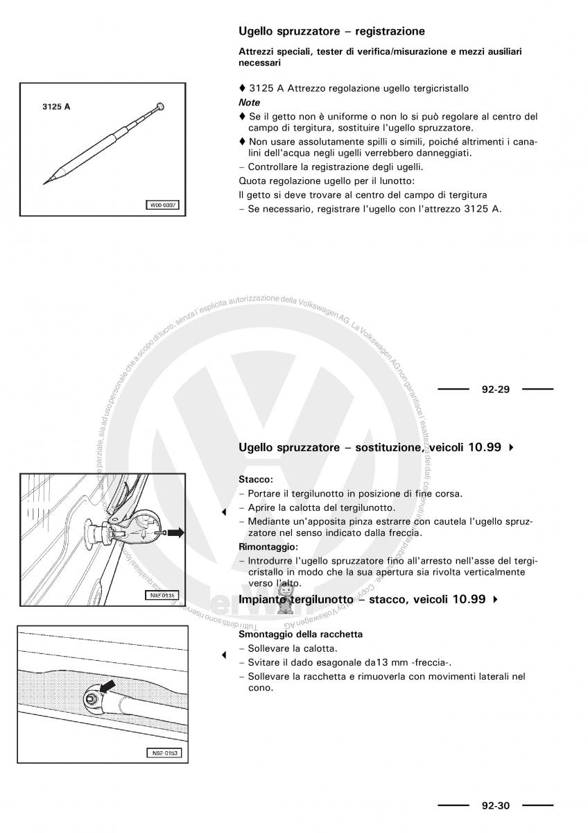 VW Polo servizio assistenza informazione tecnica / page 100