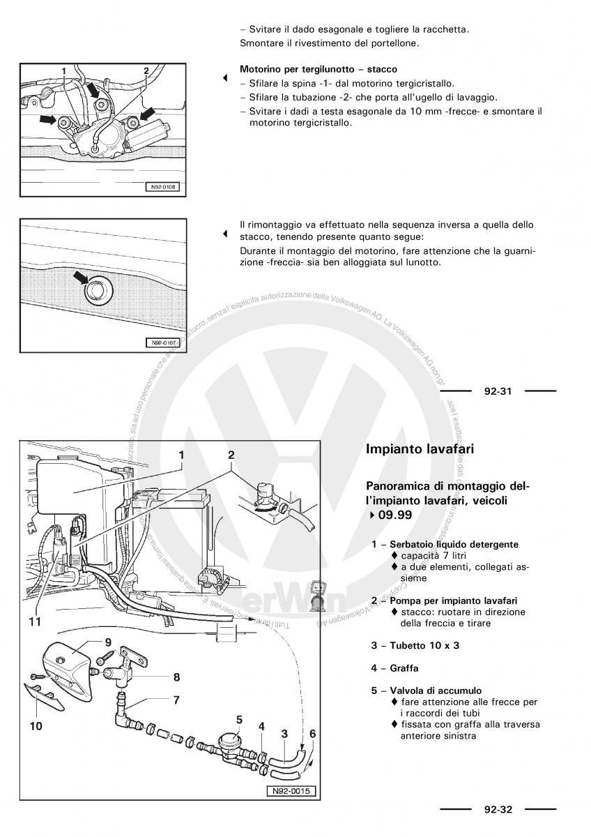 VW Polo servizio assistenza informazione tecnica / page 101