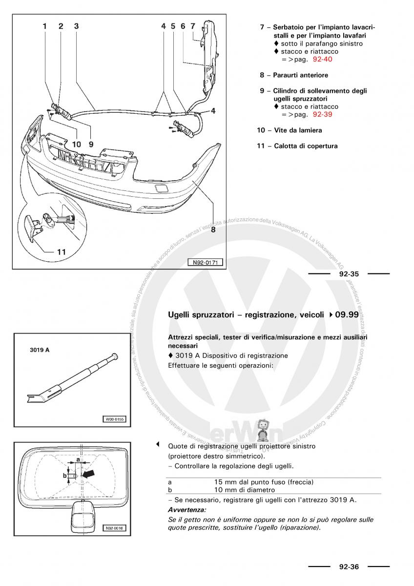 VW Polo servizio assistenza informazione tecnica / page 103