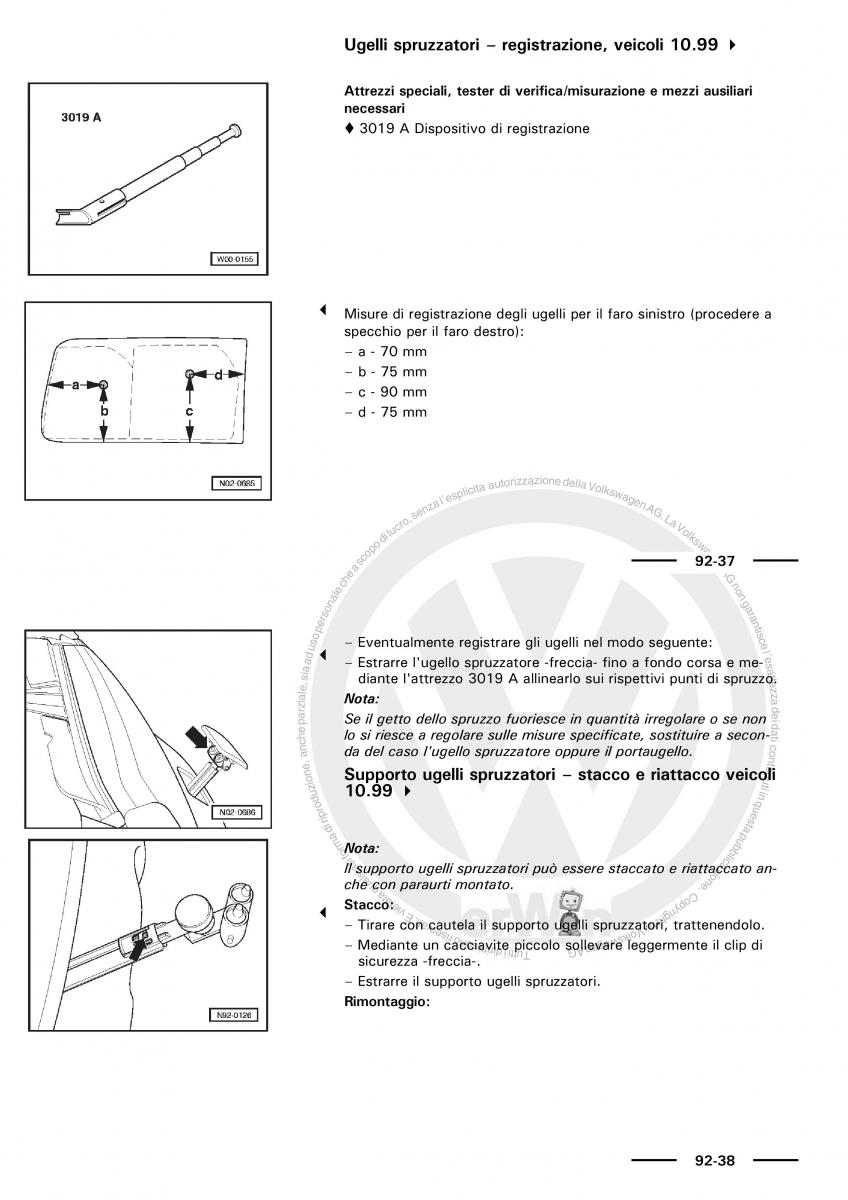 VW Polo servizio assistenza informazione tecnica / page 104