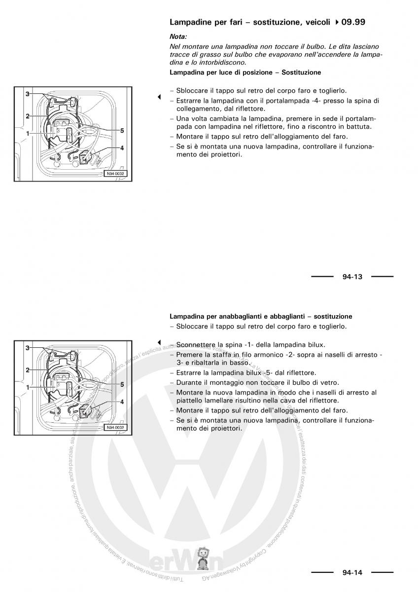 VW Polo servizio assistenza informazione tecnica / page 112