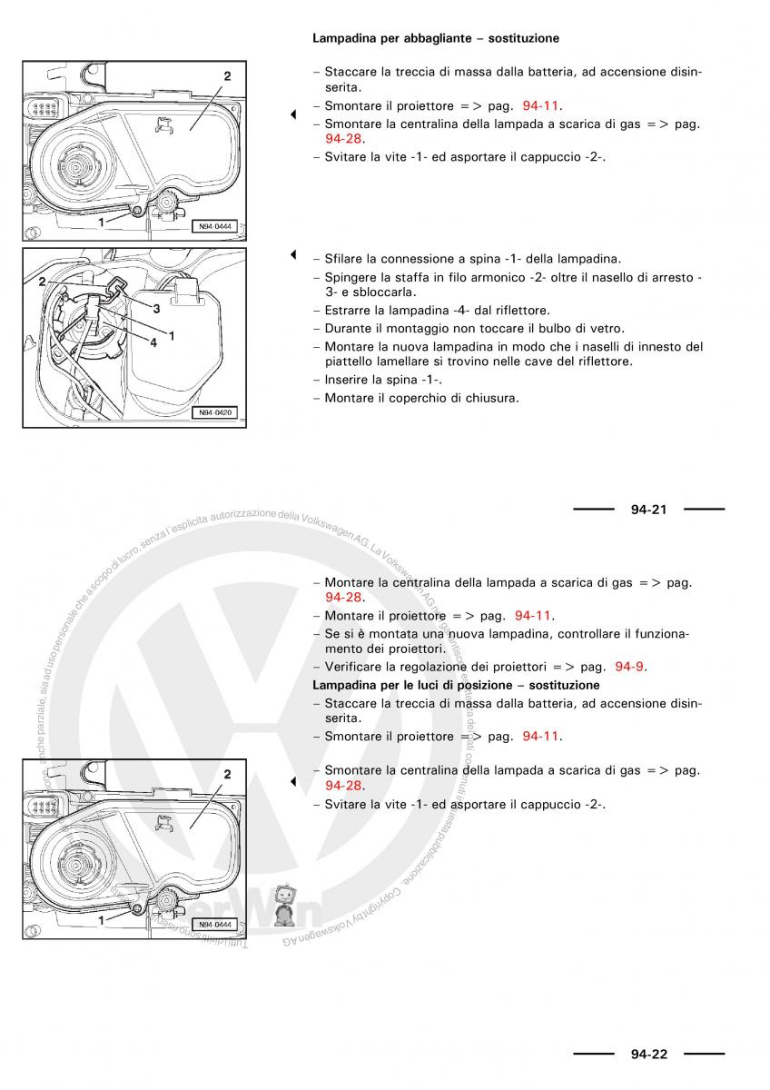 VW Polo servizio assistenza informazione tecnica / page 116