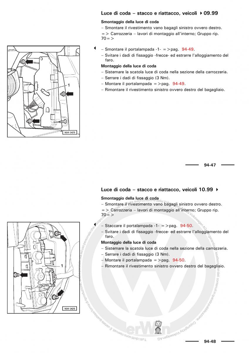 VW Polo servizio assistenza informazione tecnica / page 129