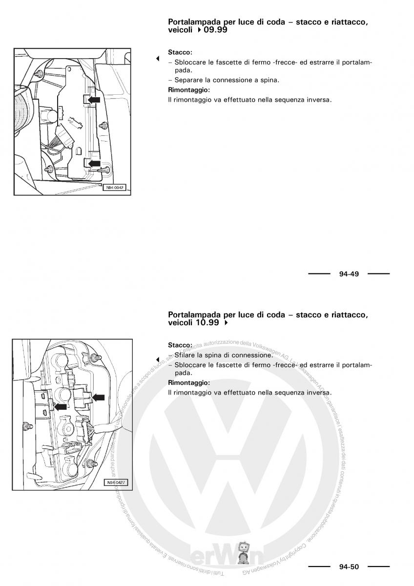 VW Polo servizio assistenza informazione tecnica / page 130