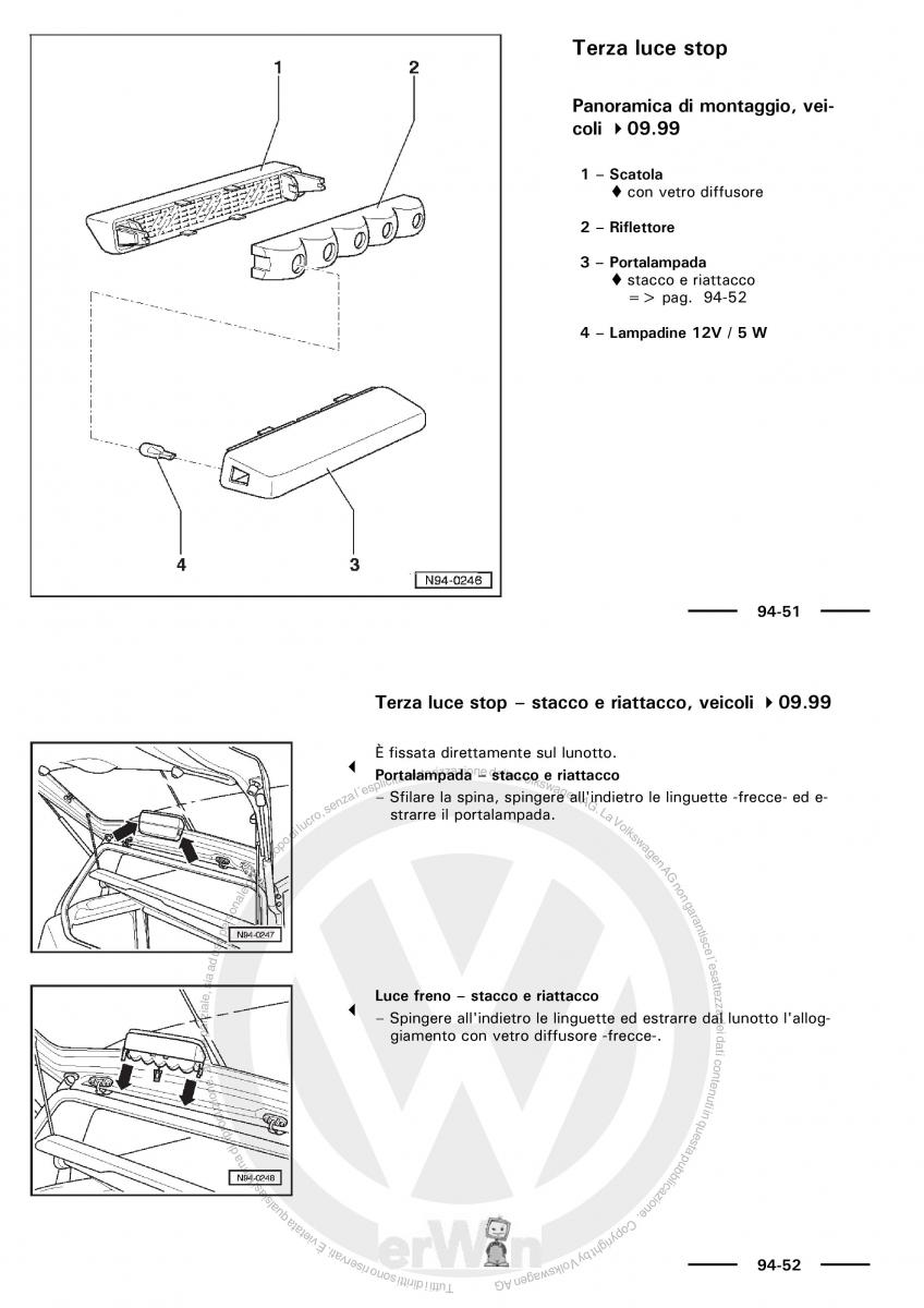 VW Polo servizio assistenza informazione tecnica / page 131