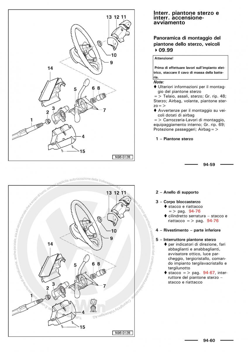 VW Polo servizio assistenza informazione tecnica / page 135