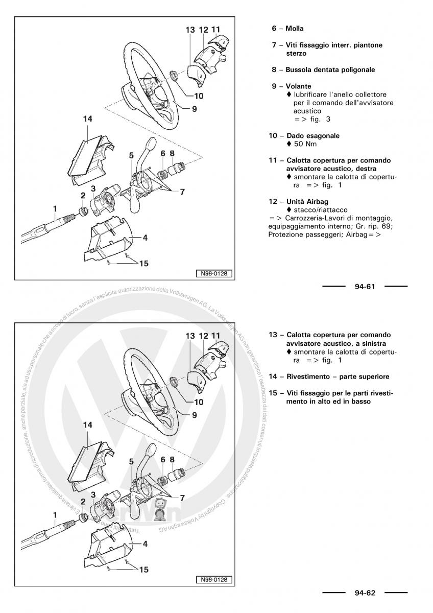 VW Polo servizio assistenza informazione tecnica / page 136