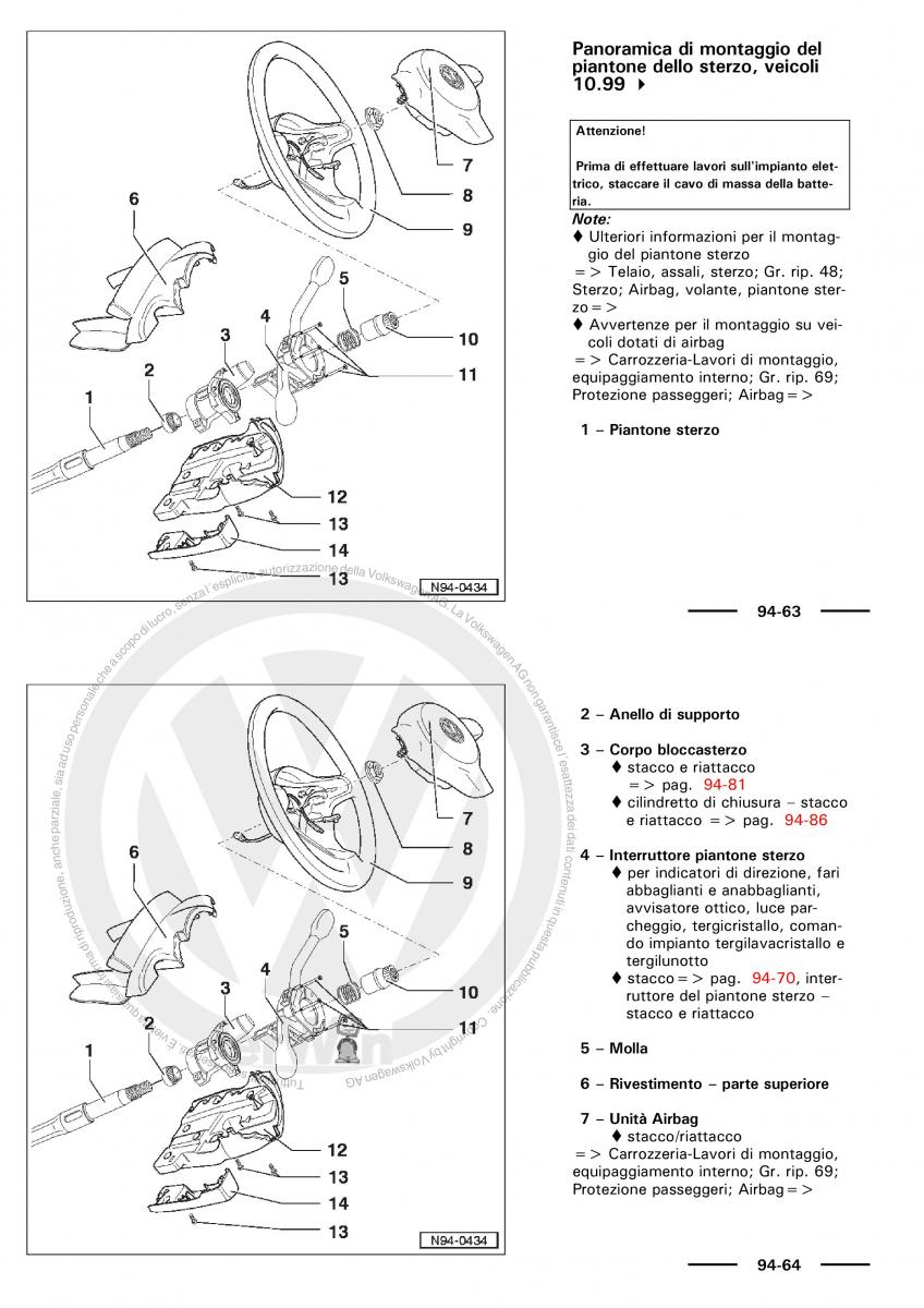 VW Polo servizio assistenza informazione tecnica / page 137