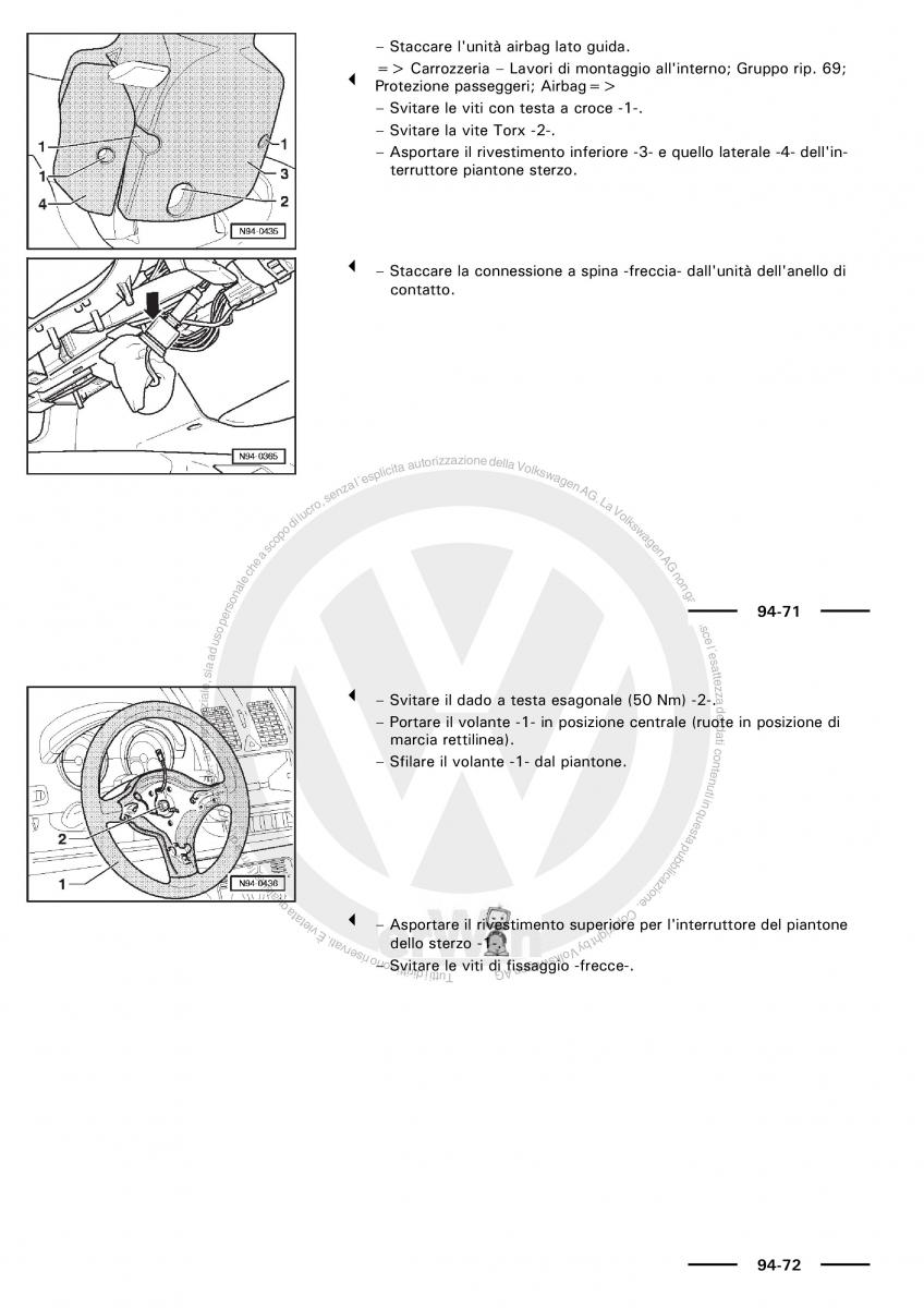 VW Polo servizio assistenza informazione tecnica / page 141