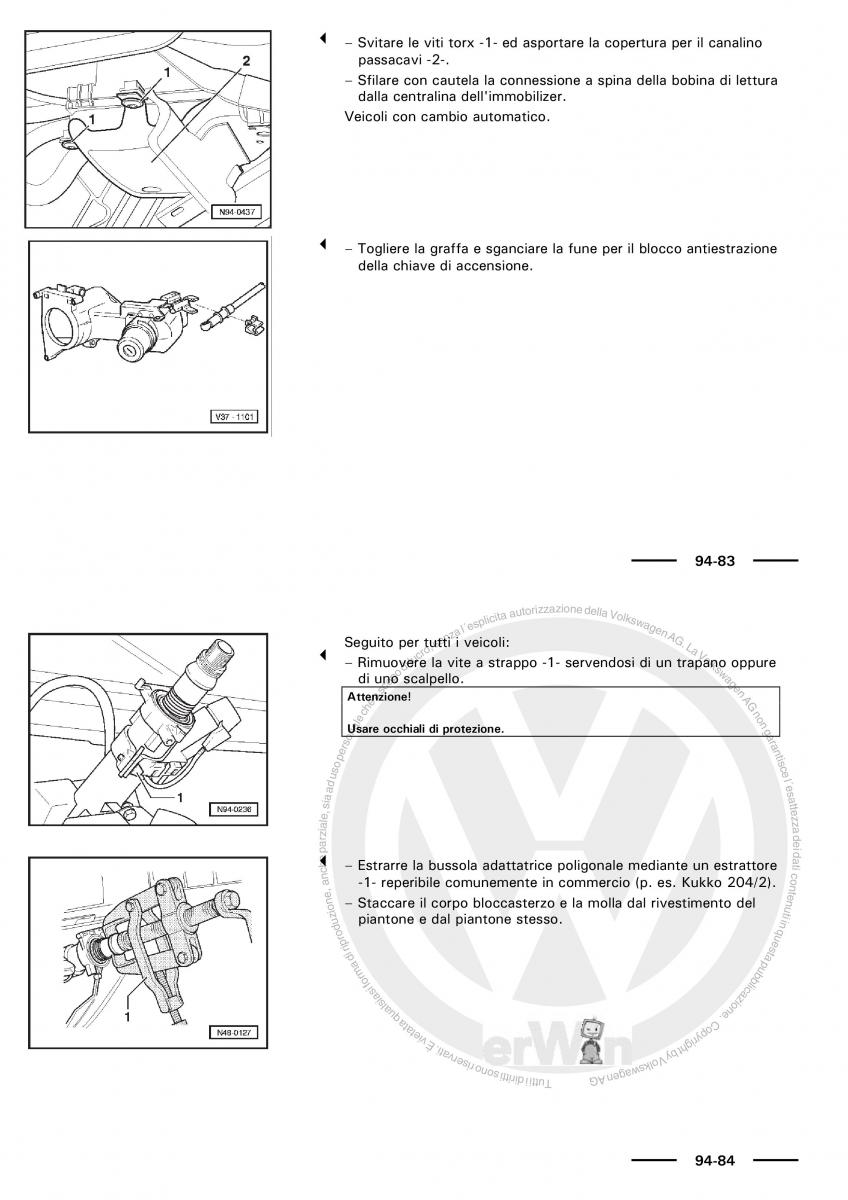 VW Polo servizio assistenza informazione tecnica / page 147