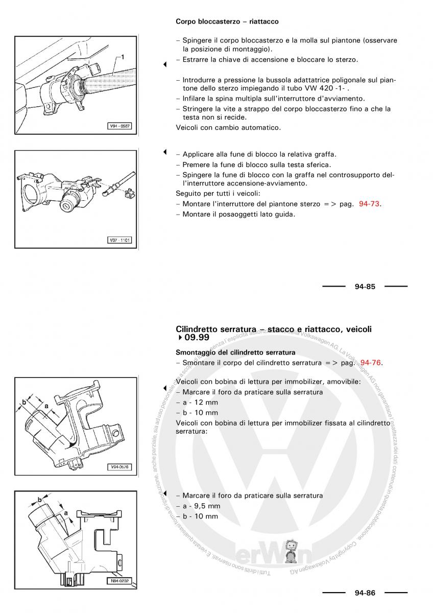 VW Polo servizio assistenza informazione tecnica / page 148