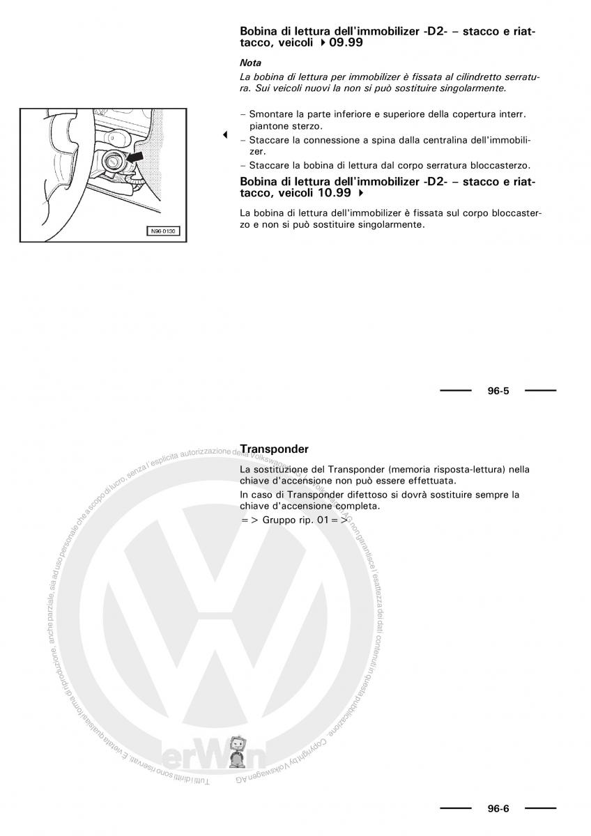 VW Polo servizio assistenza informazione tecnica / page 154