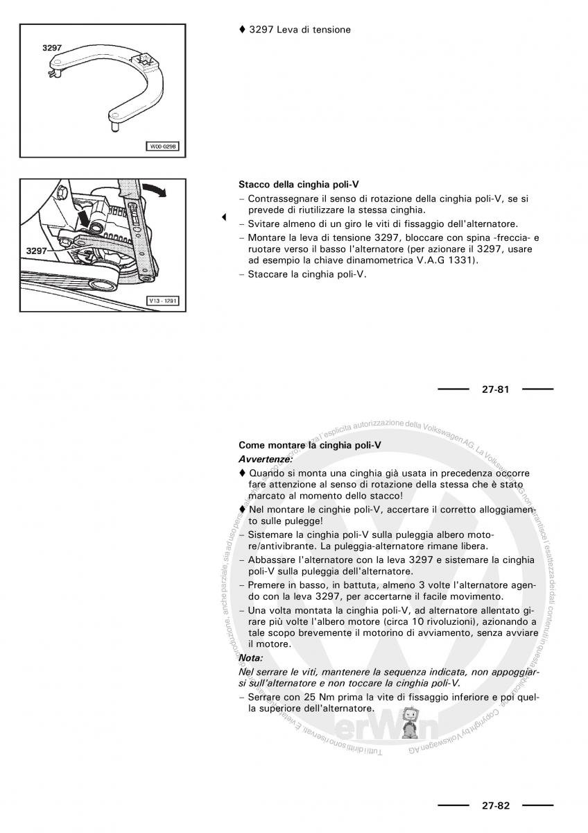 VW Polo servizio assistenza informazione tecnica / page 47