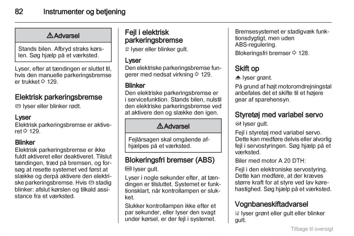 Opel Astra J IV 4 ejere handbog / page 82