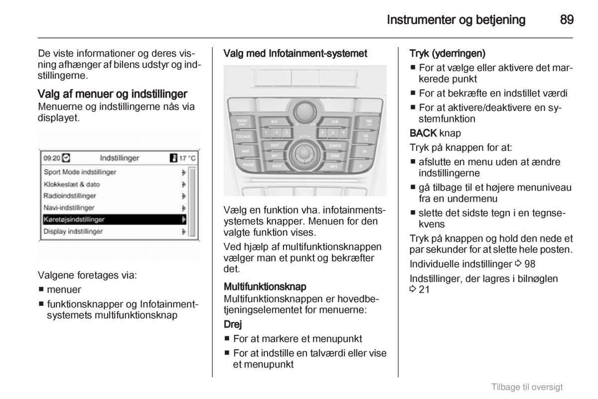 Opel Astra J IV 4 ejere handbog / page 89