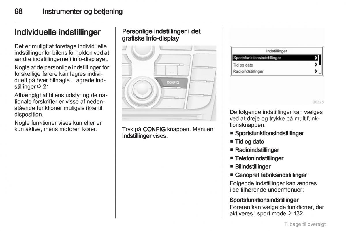 Opel Astra J IV 4 ejere handbog / page 98