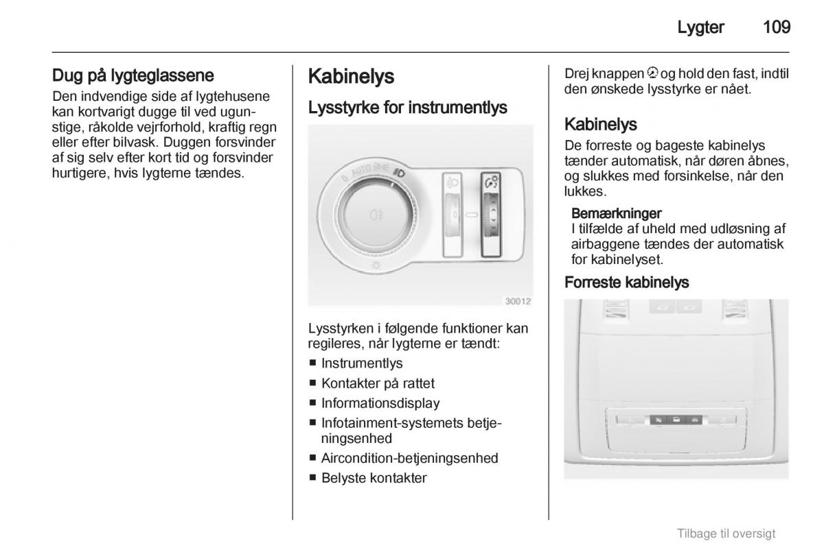 Opel Astra J IV 4 ejere handbog / page 109