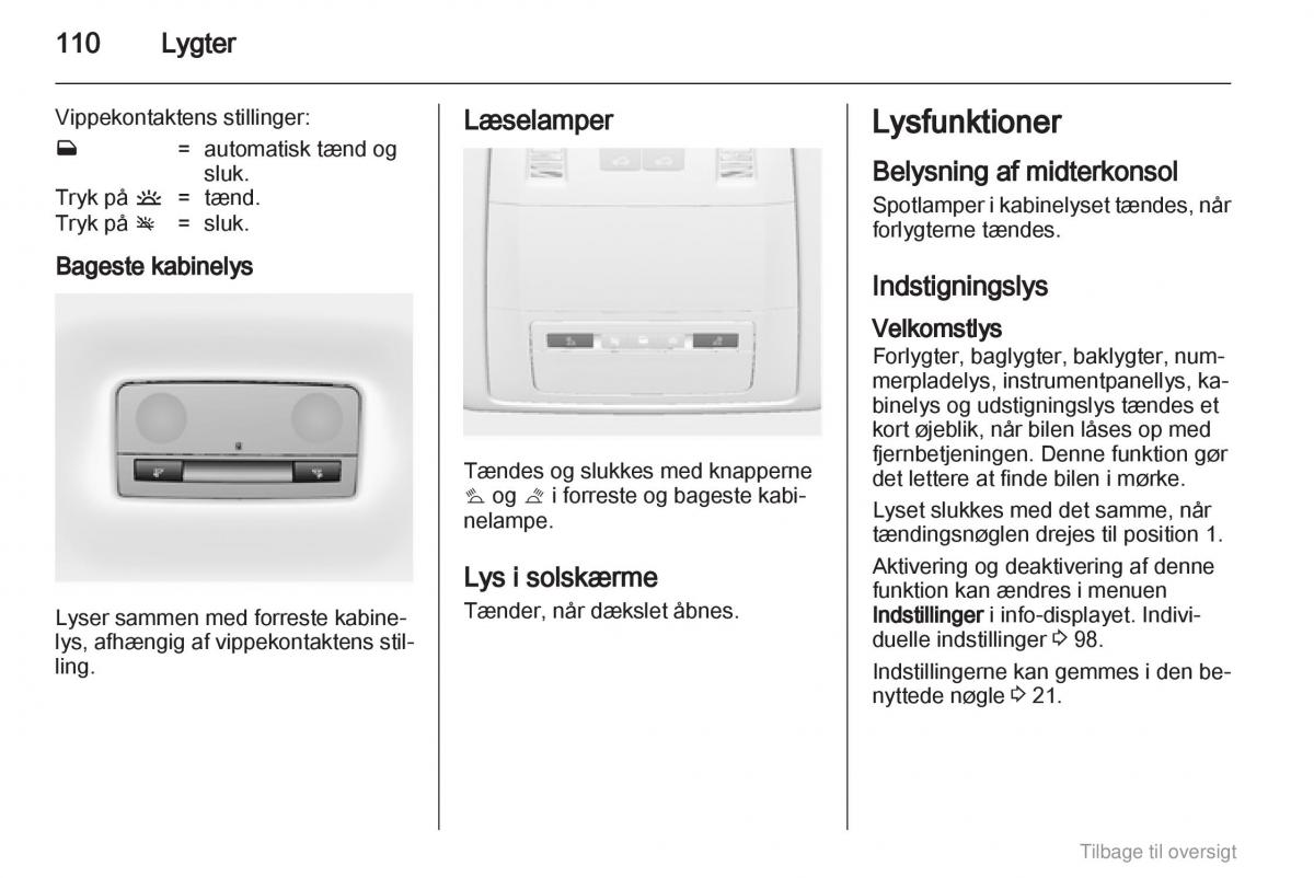 Opel Astra J IV 4 ejere handbog / page 110