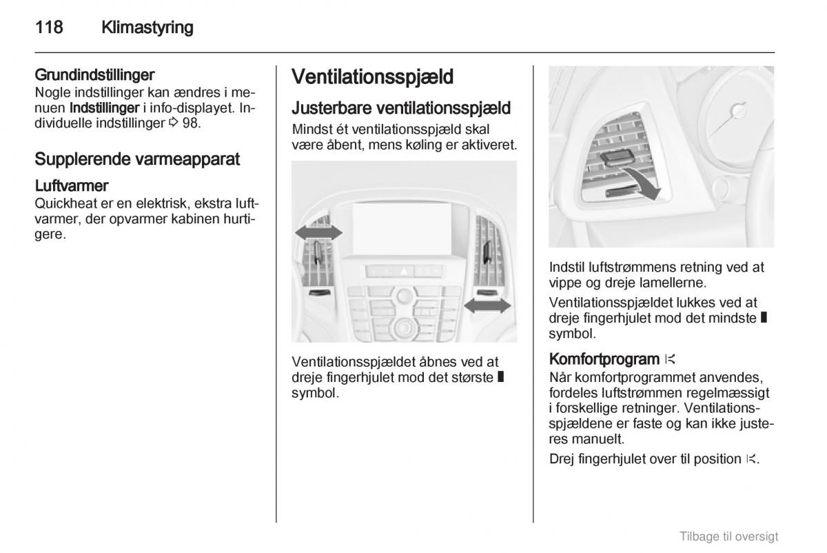 Opel Astra J IV 4 ejere handbog / page 118